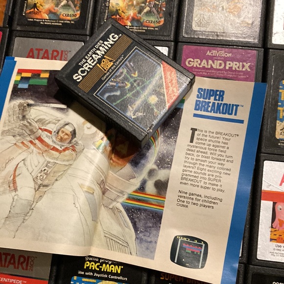 21 vintage Atari games, includes the earth dies Screaming 1983 - Picture 8 of 8